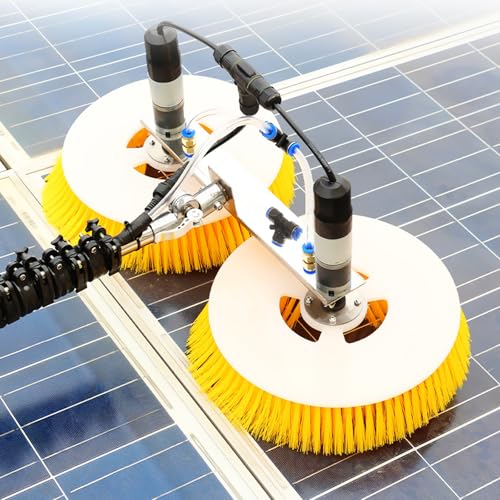 Generisch Elektryczna szczotka do czyszczenia modułów solarnych, obrotowa szczotka do czyszczenia szyb słonecznych do efektywnej konserwacji solarnej i czyszczenia szyb okiennych – proste, szybkie i