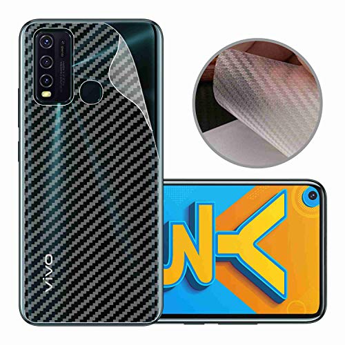 Image of Compatible with Vivo Y30 Back Screen Protective Film Carbon Fiber Skin Transparent Screen Guard Sticker