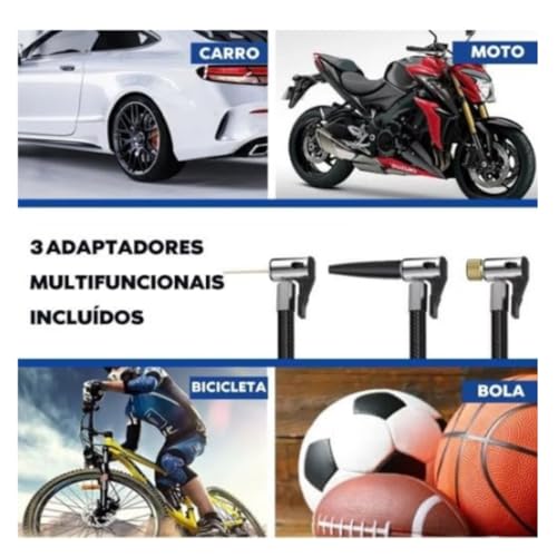 Calibrador Mini Compressor Pneu De Carro Bike Moto Eletrica Portátil Recarregável Bomba de encher Pn