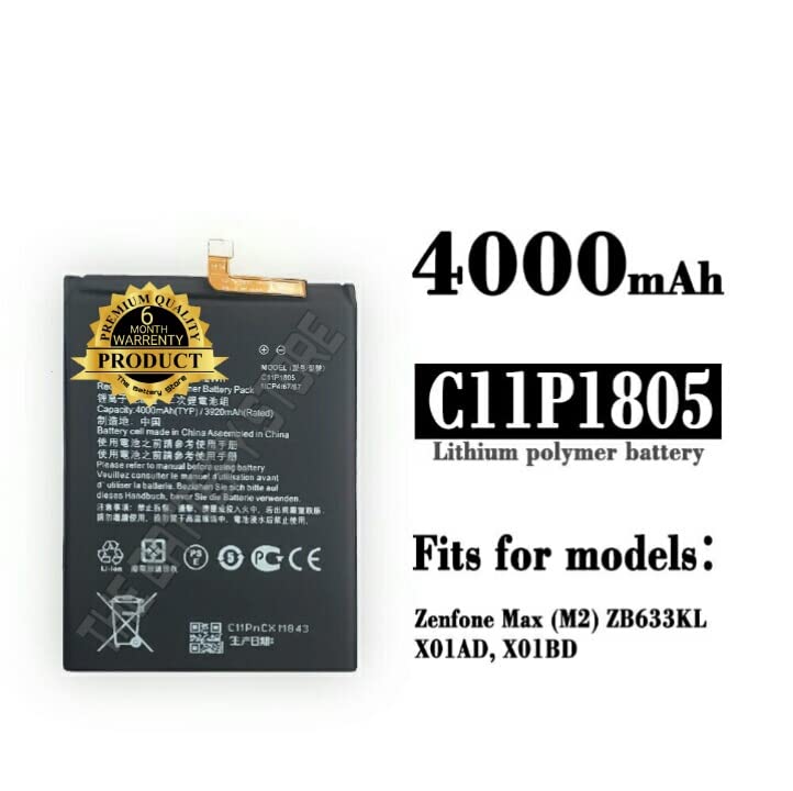 Image of THE BATTERY STOREOrignal C11P1805 Battery Compatible for Asus Zenfone Max M2 ZB632KL ZB633KL Battery with 6 Month Warranty and high Capacity Battery Backup.(for C11P1805)