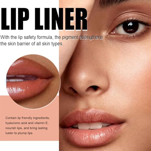 3PCS Nude Matte Lipstick Set,Matte Liquid Lipstick,Pink Lip Gloss Set,Long Lasting Non Stick Cup Liquid Lipsticks,Waterproof Nude Lip Gloss,Moisturizing Lip Liner Set,Smooth Pink Lip Liner for Women - Image 6