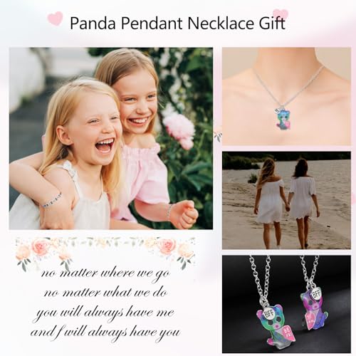 Butishop 4Pcs Best Friend Necklace BFF Half Heart Magnetic Necklaces Friendship Bracelets Forever Pendant Necklaces for Women Girls Boys Jewelry Gifts - Image 6