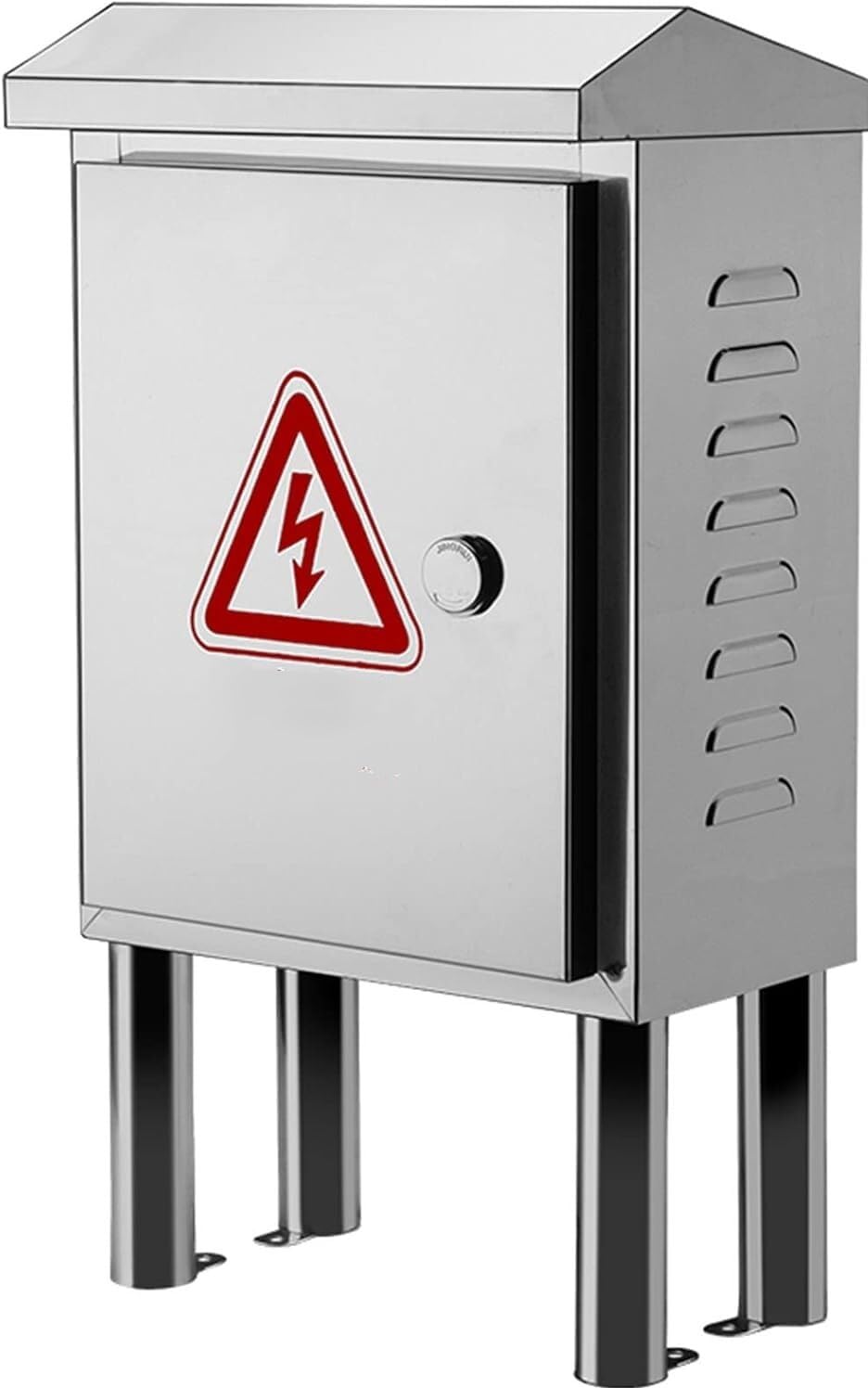 scatola di connessione elettrica, Scatola elettrica for esterni in acciaio inossidabile IP66 con serratura di sicurezza impermeabile, bianca, diverse dimensioni(400 * 300 * 180mm)