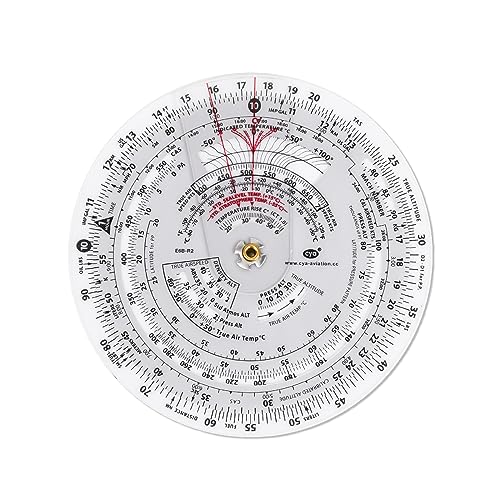 CYA E6B-R2 4 Diameter Micro Circular Flight Computer Upgrade Aviation Pilot Flight Computer Calculator Standard Flying Training Student Use with IFR VFR Sectional Charts
