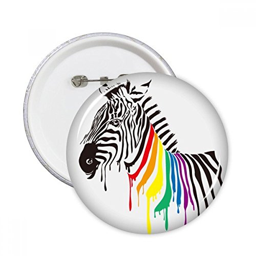 Badge zèbre LGBT arc-en-ciel pour customisation de vêtements lot de 5