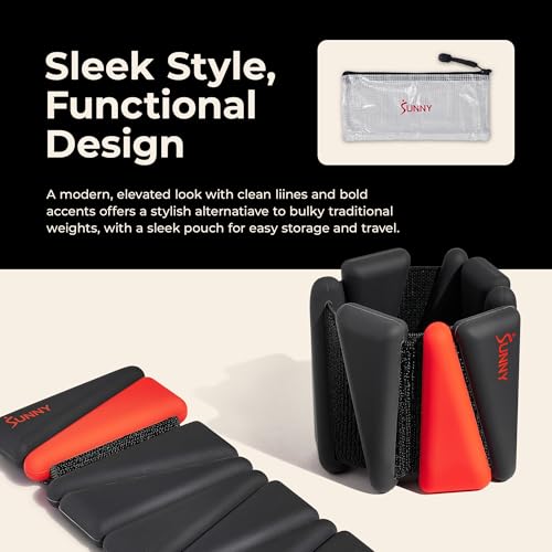 Sunny Health & Fitness Adjustable Silicone 2 LB Pair Wrist & Ankle Weights - image 6