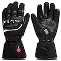 SAVIOR HEAT Heated Gloves for Men Women, Rechargeable Electric Heated Leather Skiing and Snowboarding Gloves