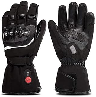 Heated Motorcycle Gloves for Men Women, SAVIOR HEAT Battery Professional Electric Rechargeable Gloves for Cycling Skiing Snowmobile Hunting Camping Riding Outdoors