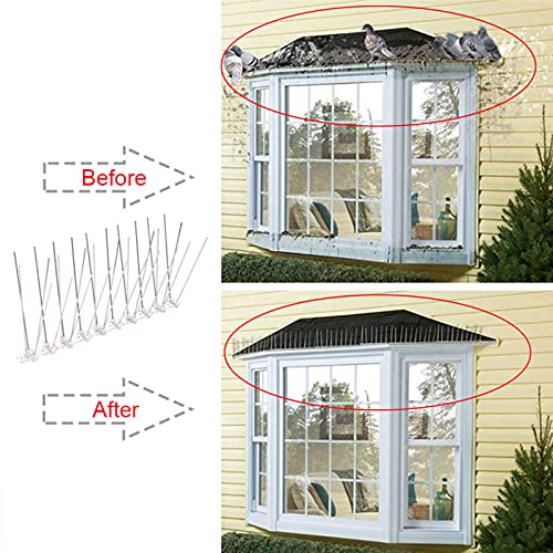 Afschrikmiddel voor duiven Vogel Spikes voor Duiven Anti Klim Muur Hek Vogels Controle Spikes Roestvrij Staal Anti-klimmen Spikes Gebruikt voor Daken Muren Repelling Vogels en Katten 25cm 2 Stuk - Image 5