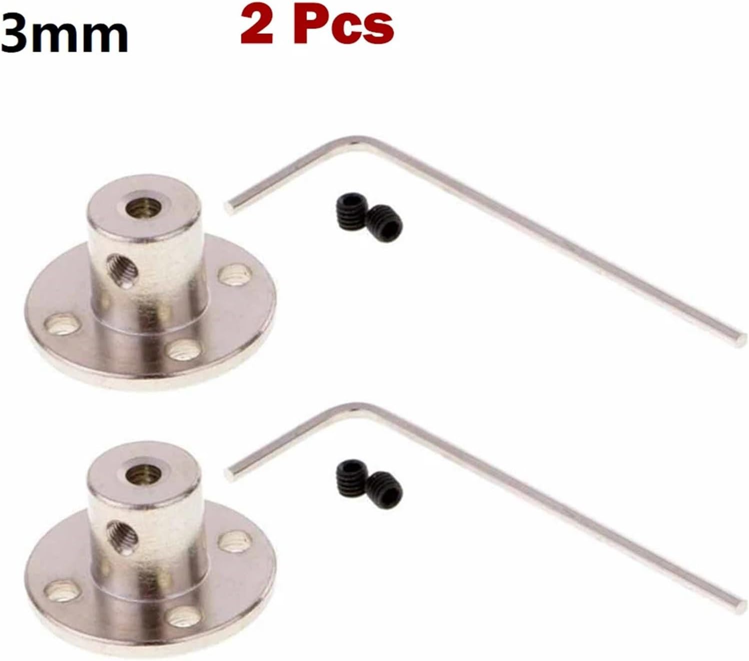 ステンレス製のシャワーホースを交換し、 モーターシャフト用リジッドフランジカップリングコネクタ、3-6.35mm、2個パック