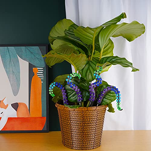 Horom Octopus Tentacle Stakes, Plant Stakes, Decorative Garden Stakes For Plant Decor, Plant Decorations, Plant Ornaments #TOP4