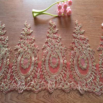 GlobalNiche® Red: 3Yards/Pack Refined with Continental Car Bone ed Lace Wedding Dress Accessories Lace Trim Rs881
