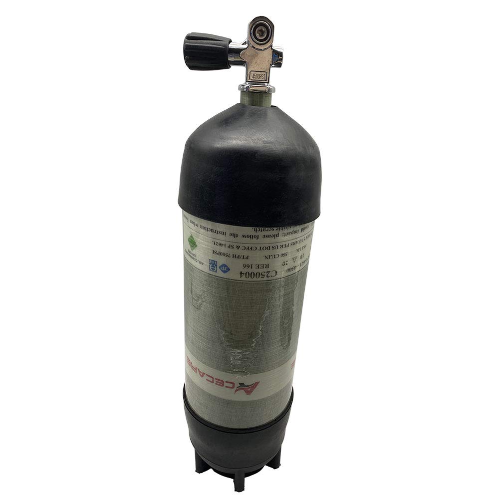 Acecare Carbon Fiber Cylinder HPA Paintball Tank Air System 550Cu.in./9L DOT Approved 4500Psi with Valve & Cover for PCP Airgun