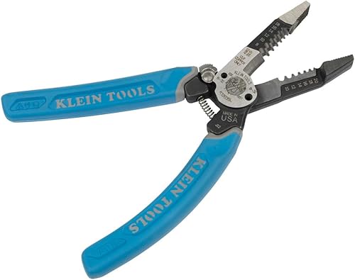 Miniatura 8 de Klein Tools K12035L Klein-Kurve - Cortadores de alambre, fabricados en EE. UU., Herramienta de pelado de cables resistente con cerradura, 8-20 AWG