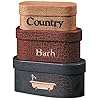 Your Hearts Delight 8 by 4 Inch Country Bath Nesting Boxes Large
