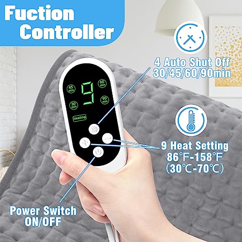 image for Attmu Electric Heating Pad for Back Shoulder Neak Waist Pain, 12''x24'