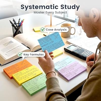 Koogel Index Cards 3x5 Inch, 272Count, Colored Flash Card for Studying, Heavy Weight Notecard Note Taking for School Students College Office Teachers, Home, Supplies, Blank, 8 Assorted Colors