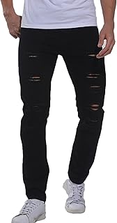 Sponsored Ad - CRXRYRZ Ripped Jeans for Men，Distressed Destroyed Slim Fit Straight Leg Denim Jeans