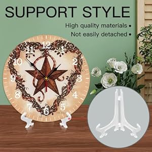 Wall Clocks Barn Star with Heart Wreath Classic Silent Alarm Clock for Living Room Bedroom Kitchen Office Classroom School Decor 12inch White 8