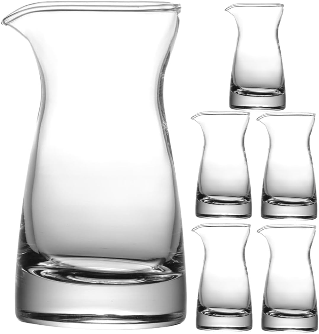 6pcs Milk Pitcher Lid Glass Creamer Jars for Frothing Serving Milk Latte Maker