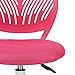 GreenForest Kids Desk Chair, Teens Computer Chair, Pink, Modern, Low Back, Armless, Swivel, Office Chair, 15.2