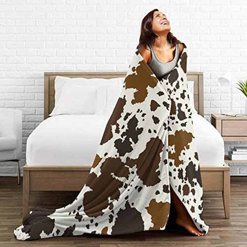 Cow Print Blankets and Throw, Cow Blanket for Adults,Cowhide Blanket for Girls, Cute Blankets for Teen Girls, Toddler Blanket for Kids, Cow Baby Blanket Cow Stuff for Women Highland Cow Decor 50"x 60"