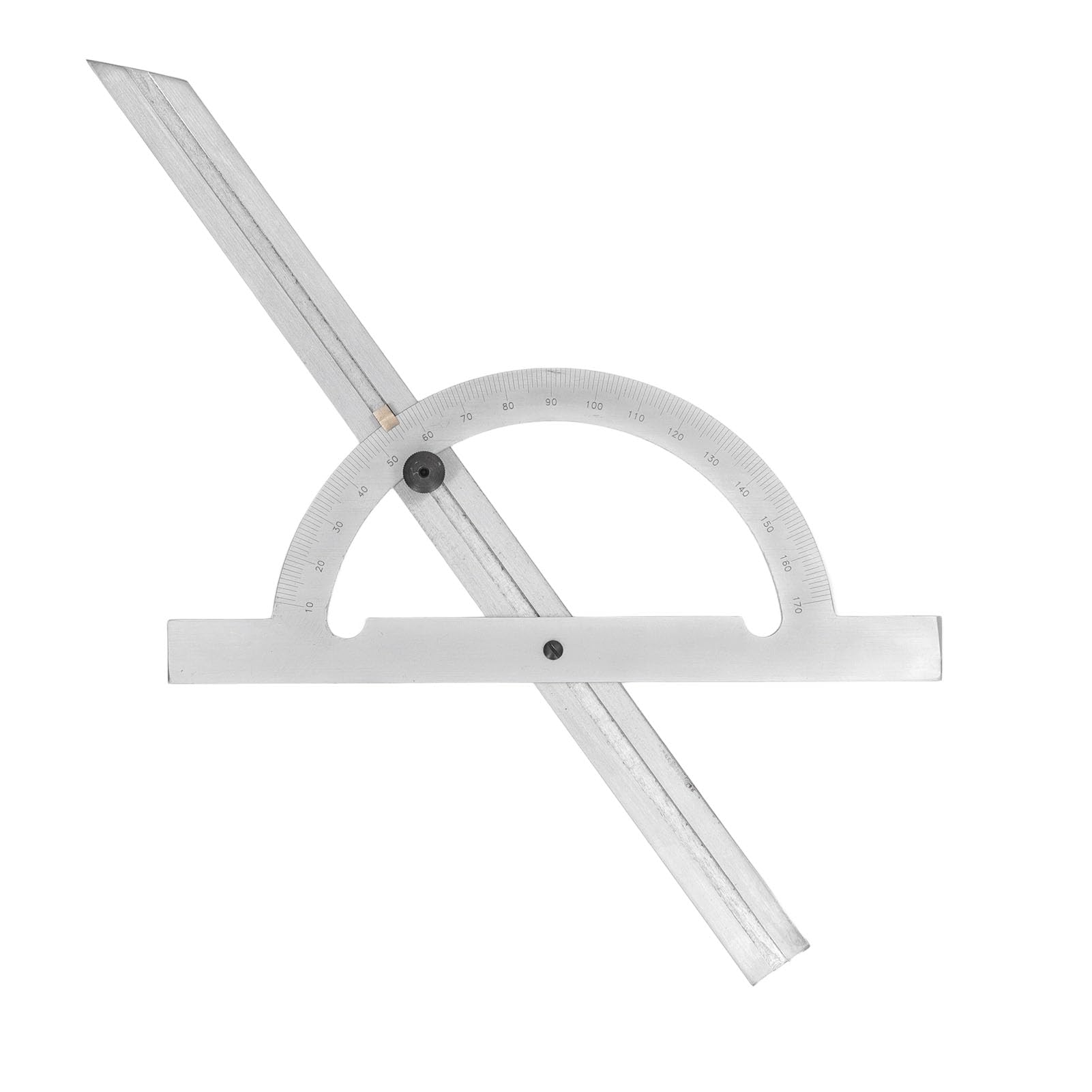 Yosoo Health Gear Goniometro per la Lavorazione del Legno Righello Angolare Regolabile in Acciaio Al Carbonio 200 X 400 Mm Strumento di Misurazione Portatile Ad Alta Precisione Inciso Al per