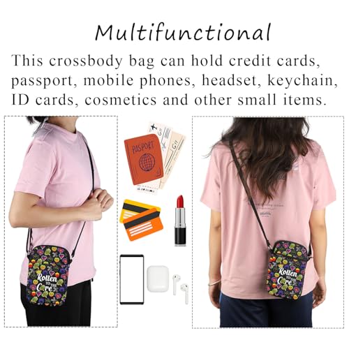 Image of PLITI Villain Movie Inspired Gift Villain Club Gift Rotten To The Core Villain Crossbody Bag For Fans (Rotten Core ZCbagbl)