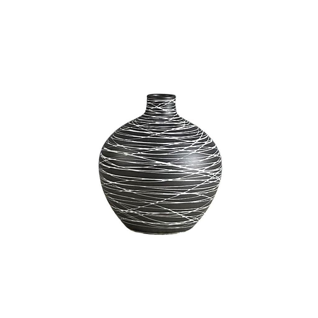 Dining Table Decor Ceramic Countertop Vase Flower Arrangement Simplicity Entrance Hall Study Room Ornaments Hydroponics Living Kitchen Decor(A)