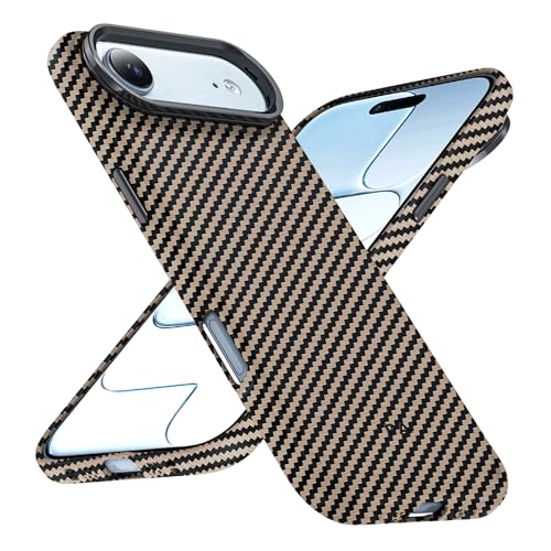 Coque de protection en carbone pour iPhone 17 Air MagCase Deluxe avec verre trempé