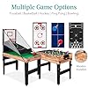 Best Choice Products 13-in-1 Combo Game Table Set w/Ping Pong, Foosball, Basketball, Air Hockey, Sling Puck, Archery, Shuffleboard - Natural
