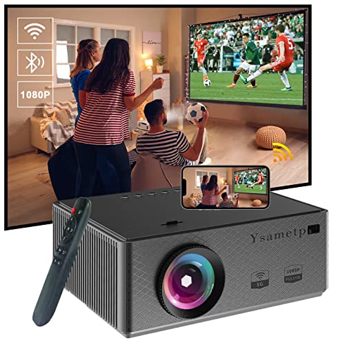 Ysametp Mini-WiFi-Beamer, 1920 * 1080P Full HD 4K Bluetooth