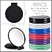 Jetec 18 Pieces Compact Mirrors Bulk Gifts Mini Vintage Pocket Mirrors for Purse Small Portable Folding Round Makeup Stuffs for Travel Daily Use Party Favors Women (Classic Colors)