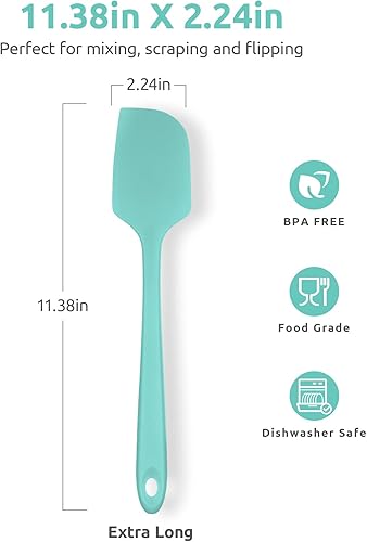 Miniatura 2 de U-Taste 1 espátula de silicona resistente al calor de 600F, sin BPA, 1 pieza (Aqua Sky), y alfombrilla grande de 19.7 x 27.6 pulgadas,