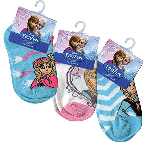 Disney Frozen Anklets Socks 6-8.5 (3 Pairs)