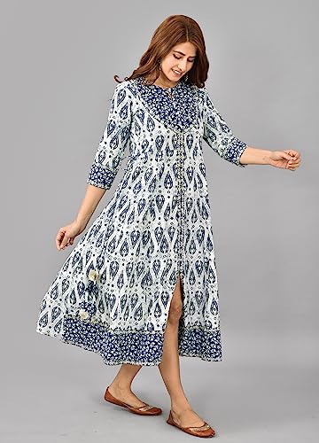 Image of Rayon Printed A-Line Anarkali Kurta for Womens