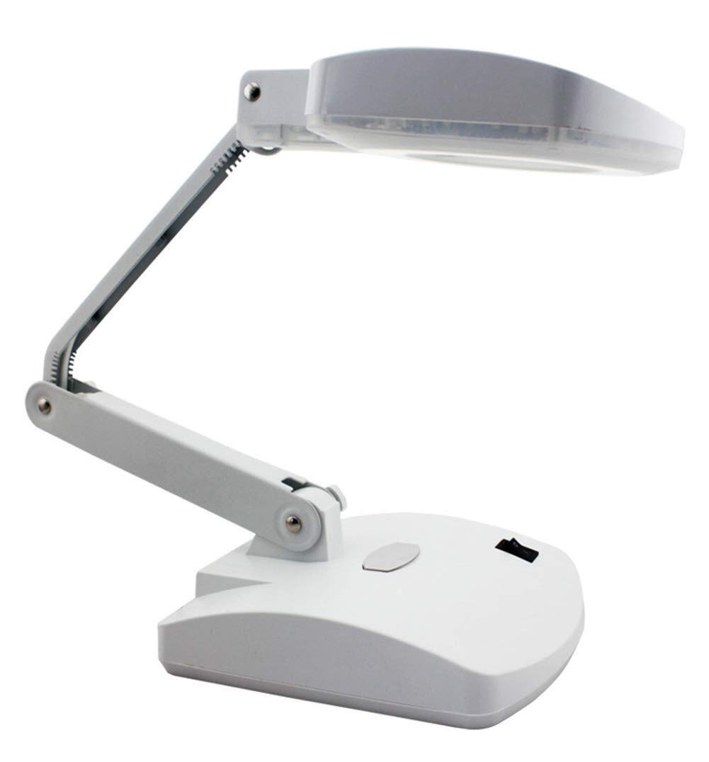 Lampe Loupe 56 LED, Lentille 3D/8D – 85 Mm, Bras Pivotant Réglable en Hauteur, Idéale pour Bureau, Table, Travaux Manuels, Bijoux.