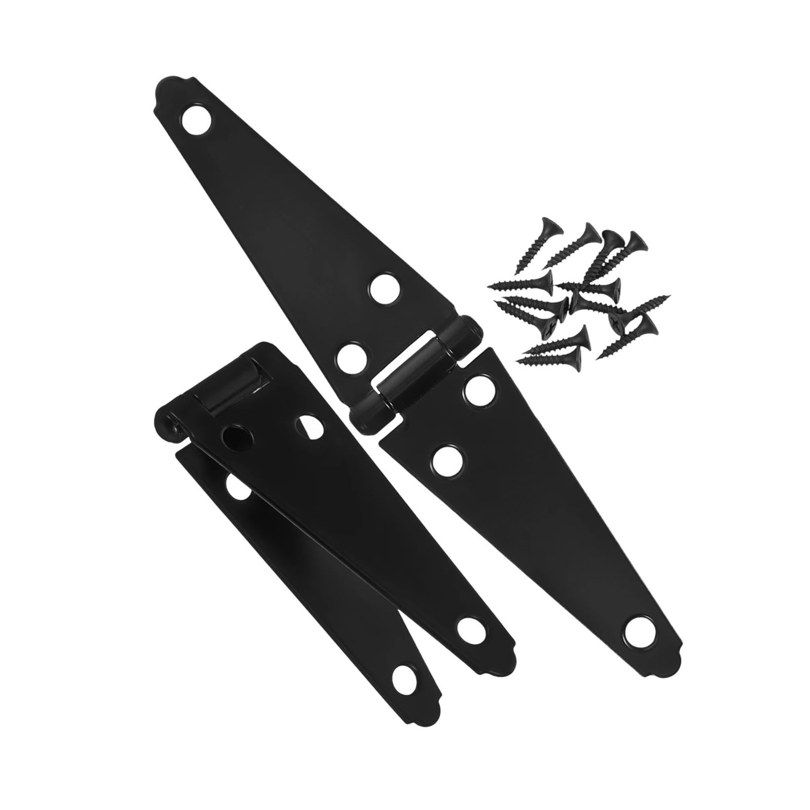 Ujzgbxqvshm One Color Folding Door Hinge,2Pcs Black Heavy Duty Furniture Hinges Galvanized Steel Flat Design