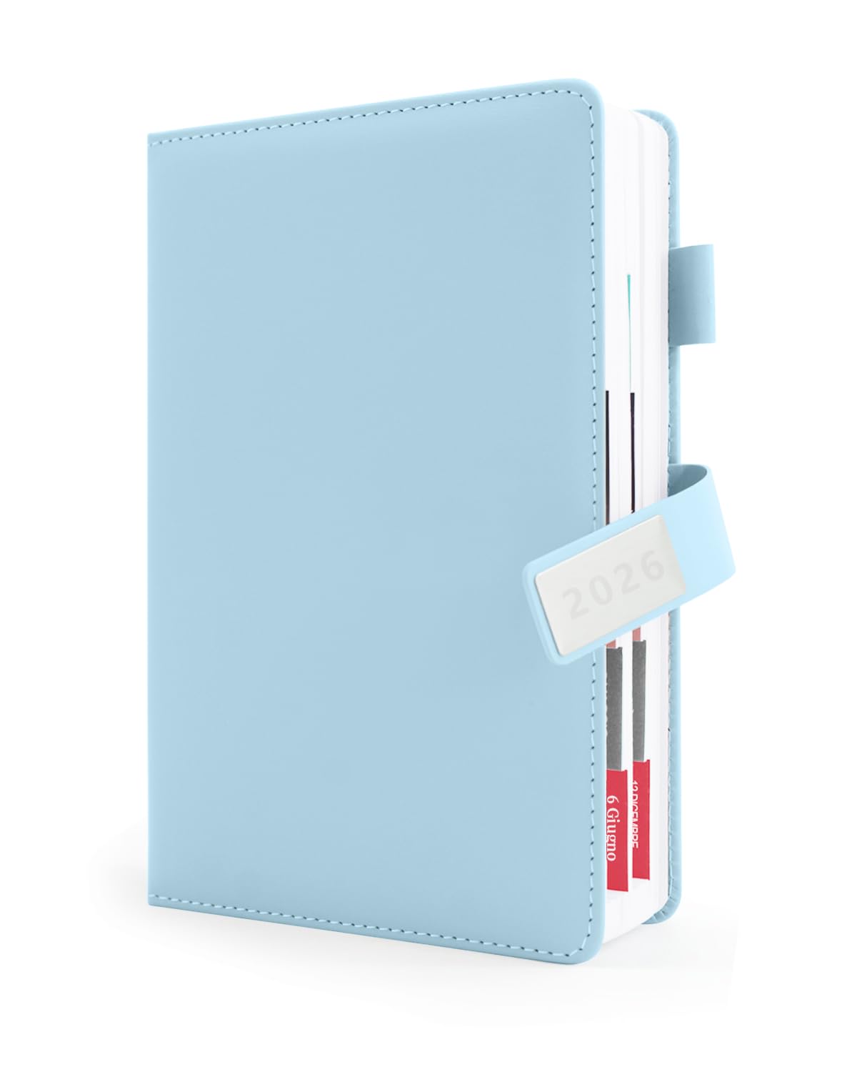 400 Pagine HW CASA Agenda 2026 Giornaliera A5,Festività (DE/IT/ES/EN/FR), Passante e Portapenna | Festività (DE/IT/ES/EN/FR), Riepiloghi Mensili | Gennaio-Dicembre