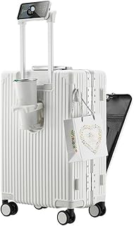 Carry on Suitcase, Hand Luggage Suitcase Large Hard Shell Suitcase 4 Spinner Wheels Cabin Suitcase with Double TSA Lock Luggage with Cup Holder(35 * 23 * 56cm)