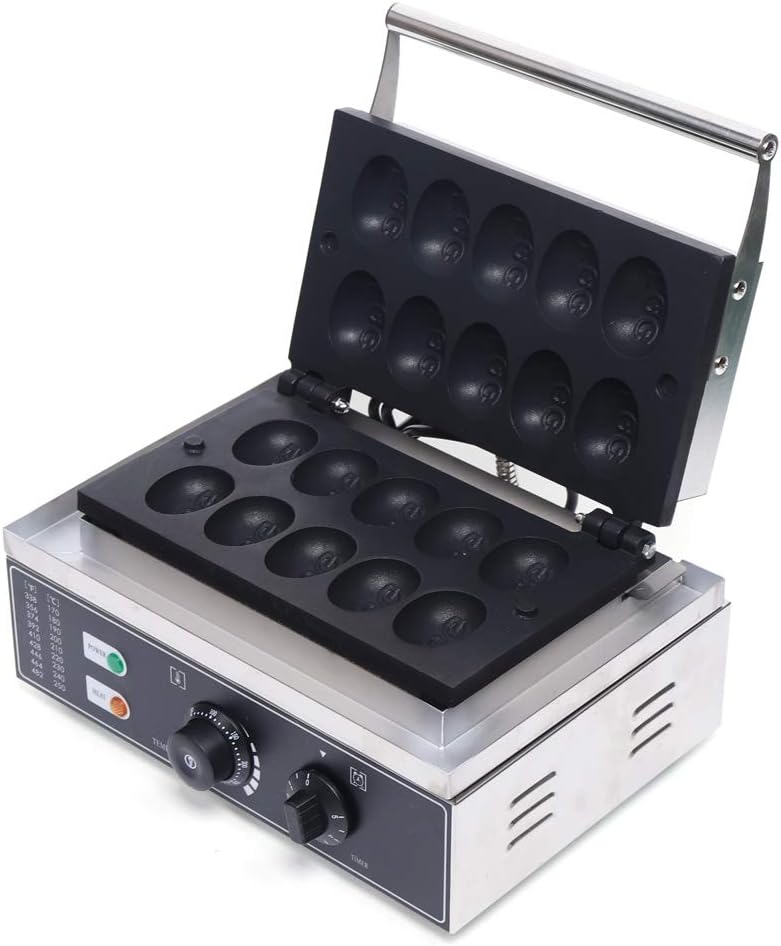 Comercial antiadherente eléctrico huevo burbuja waffle