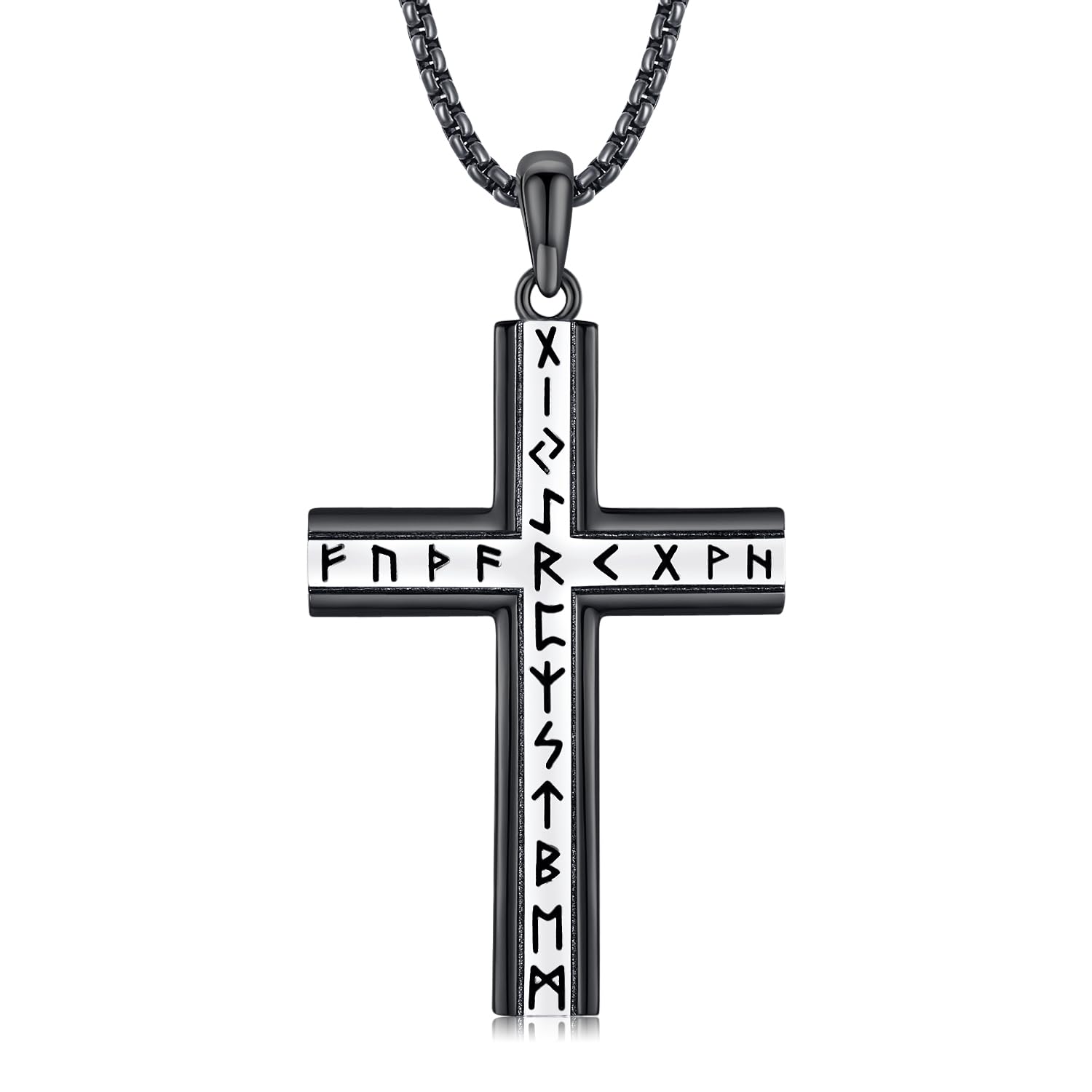 Midir&Etain Collana con ciondolo a forma di croce religiosa in argento Sterling, regalo per fidanzato e fidanzata