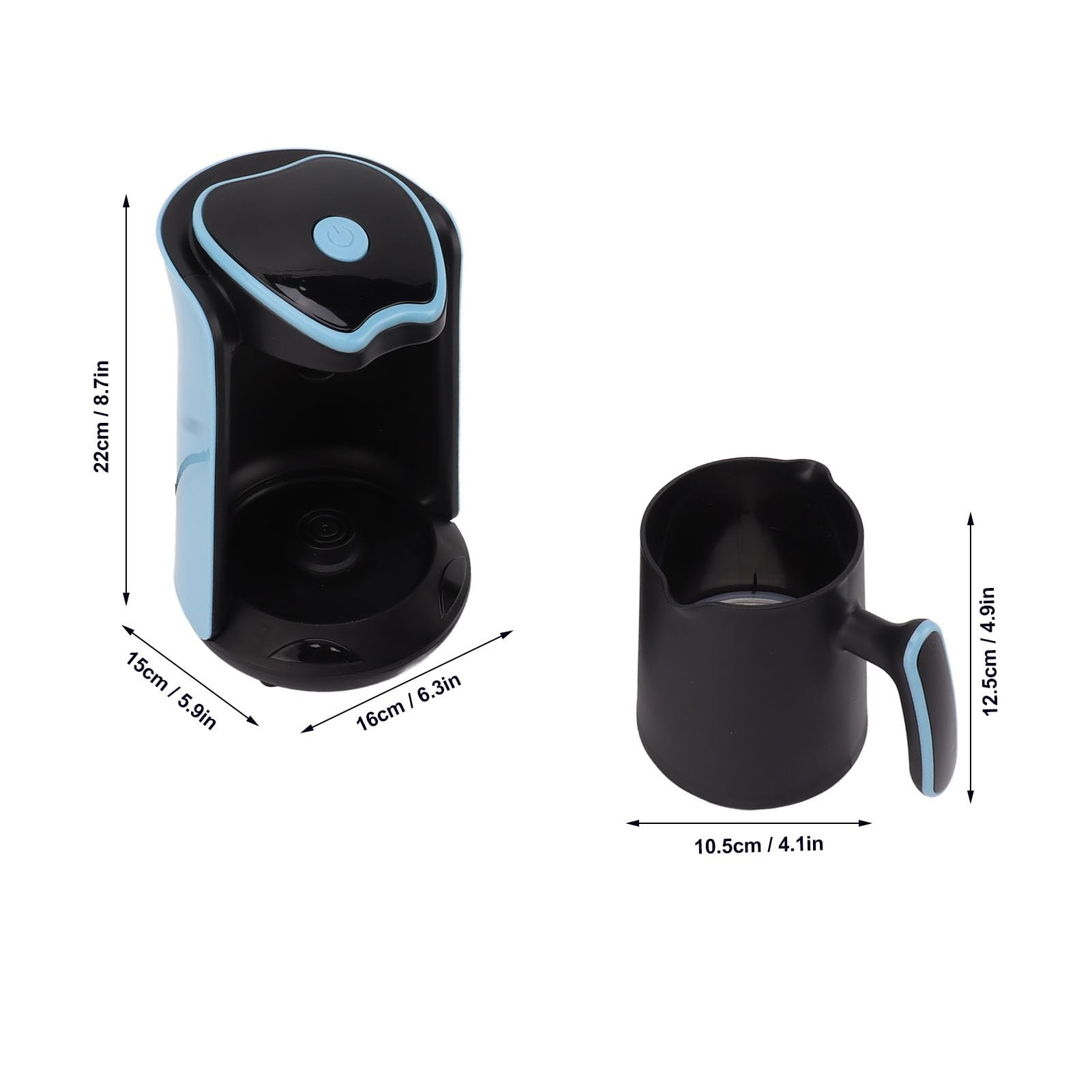 Ejoyous Machine à café Turque, 500 Ml de Kahve électrique Makinesi pour 4 Tasses de Cafetière à café Turc pour le thé Mocca, pour les Amoureux du Bureau de Voyage à Domicile