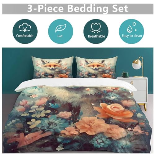Housse de couette renard king size en microfibre de qualité supérieure - 4
