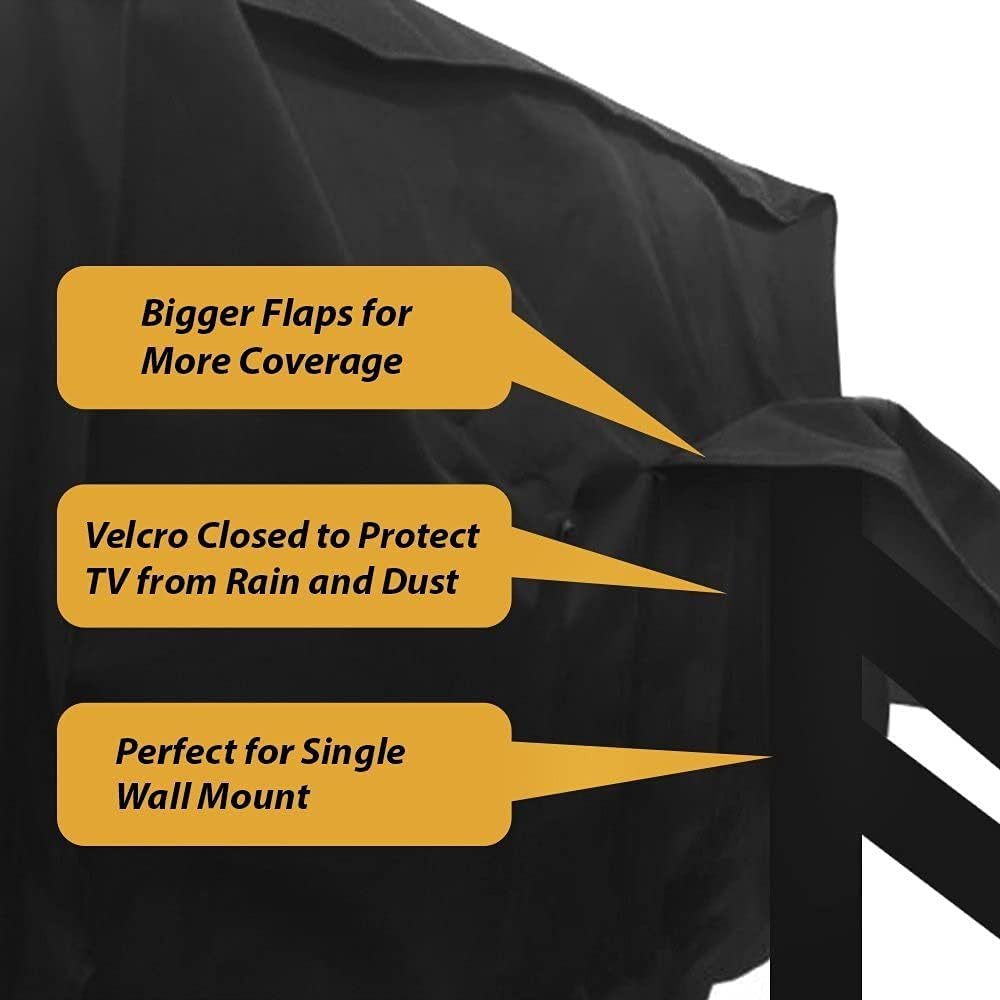 Crаzу Clеаrаnсе Outdoor TV Cover, Waterproof and Dustproof, Black, Size 60” - 70”