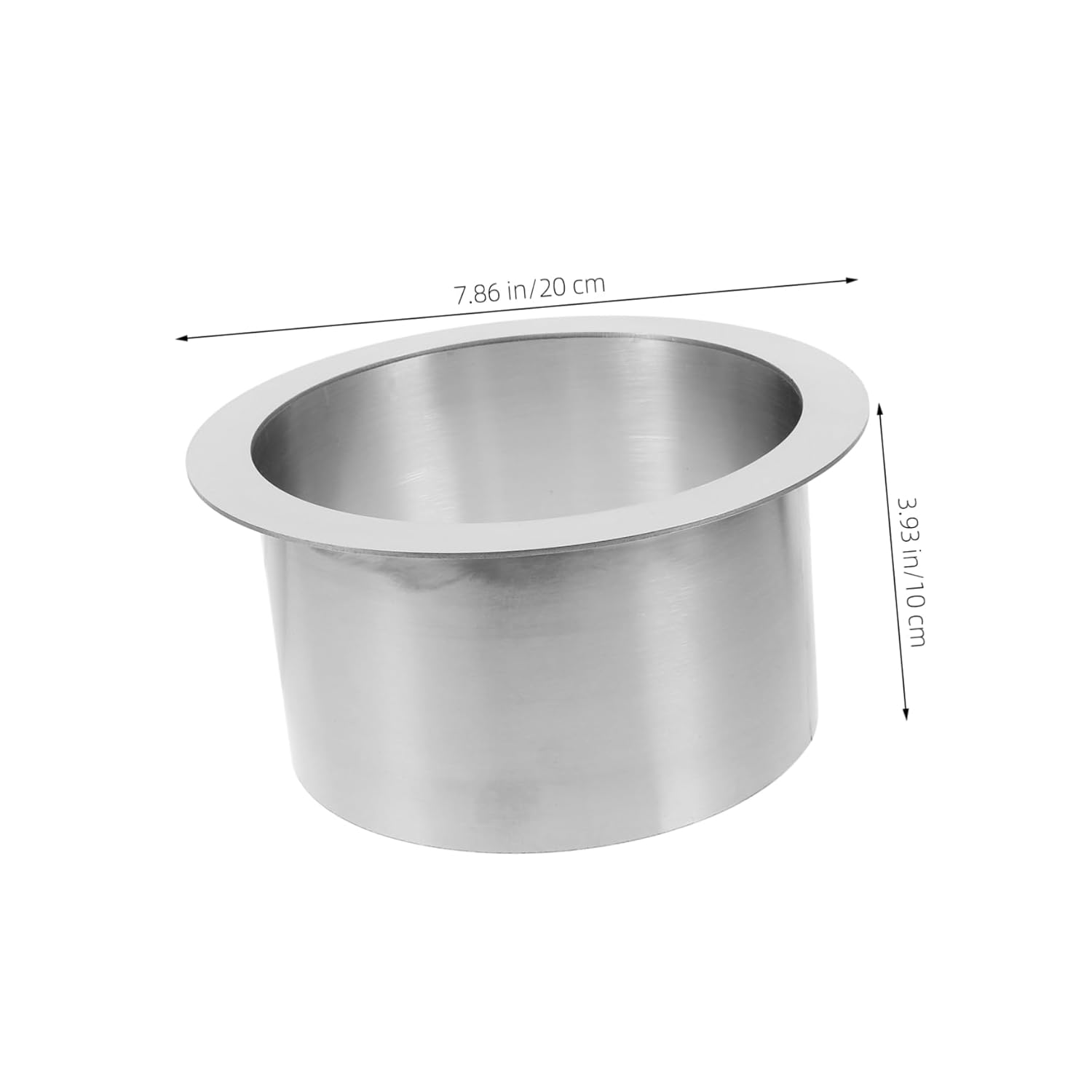 Alipis Stainless Steel Trash Chute Grommet Drop-Kitchen Counter Easy Clean Round Built Waste Bin