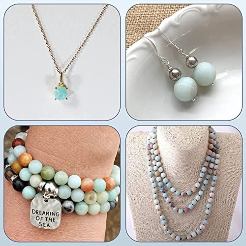 Image of 51pcs Natural Amazonite Round Gemstone Beads 6 MM