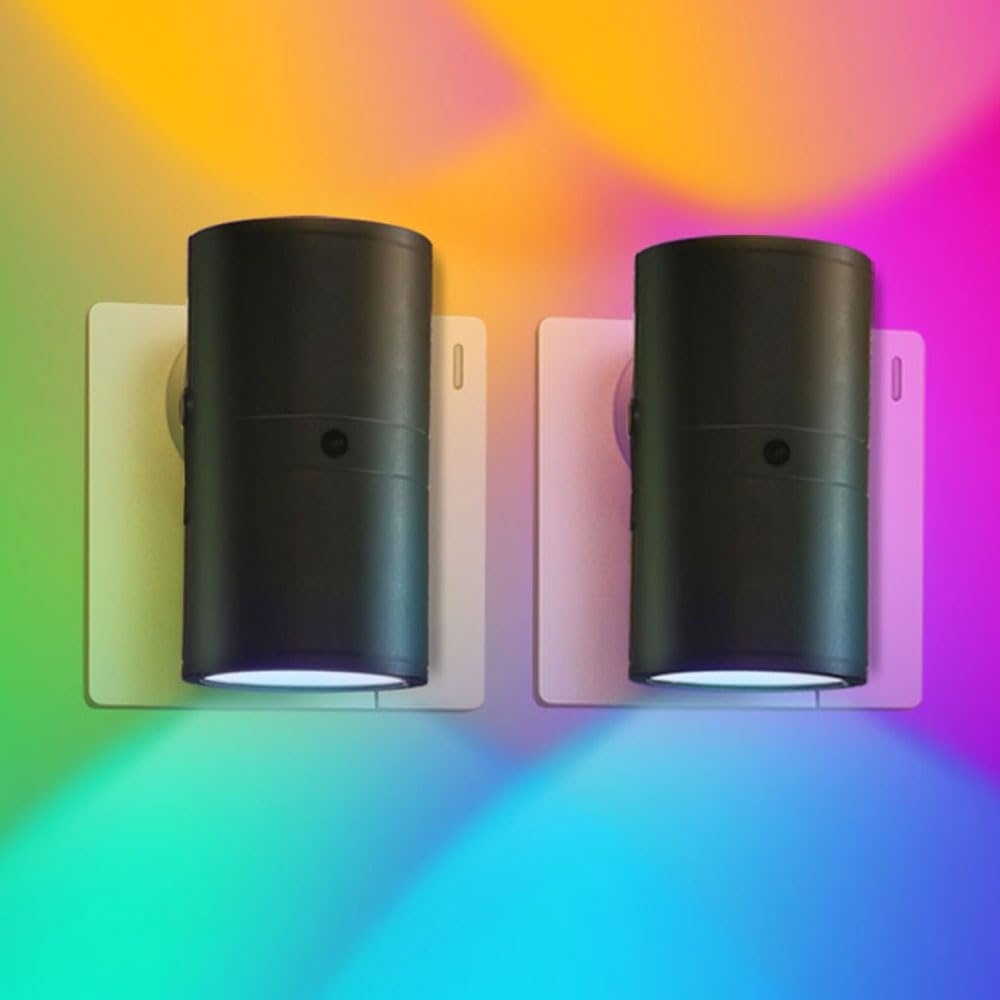Veilleuse LED 16 couleurs avec télécommande – Plug & Play, aucune installation nécessaire pour la chambre, le salon, le bureau