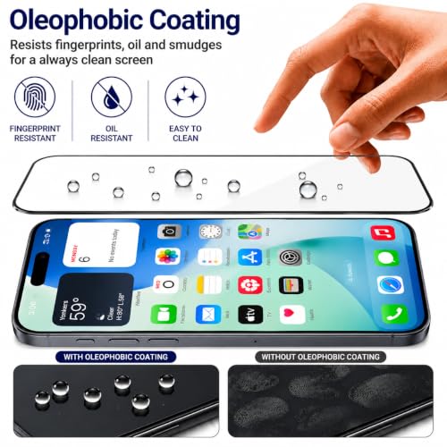 Image of Tempered Glass Screen Protector for iPhone 17 Pro Max (6.9 Inch) , 9H Hardness, HD Clear, Bubble-Free, Case Friendly, Anti-Scratch, Screen Guard Full Adhesive, Easy Installation (iPhone 17 Pro Max), Pack Of 1