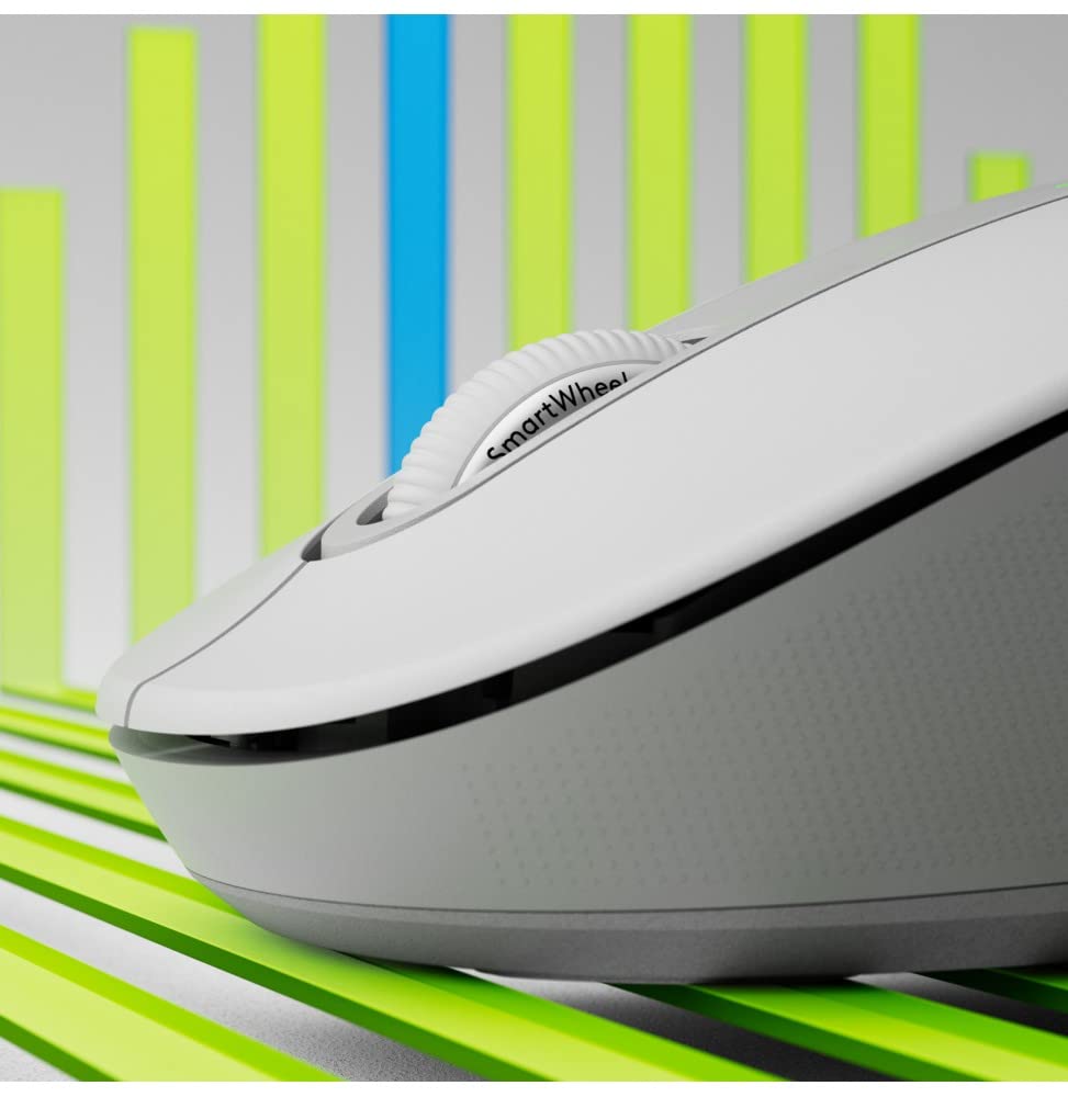 Logitech Signature M650 L Left Mouse wireless - Per mancini con mani grandi, Durata Batteria 2 anni, Clic Silenziosi, Tasti Personalizzabili, Bluetooth, per PC/Mac/Più dispositivi/Chromebook - Bianco
